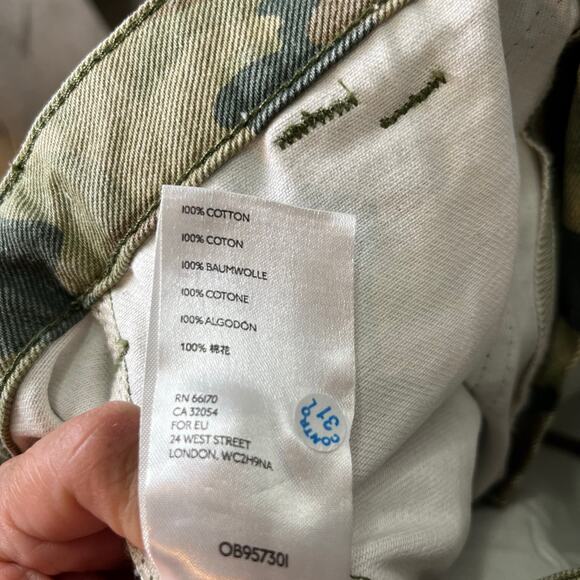 Free People Remy Camo Cropped Pants Moss Green Camouflage Utility Casual Boho 29 - Picture 5 of 7